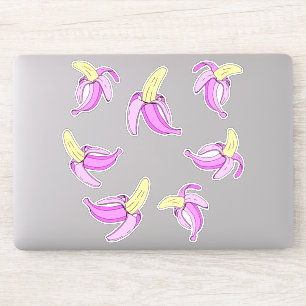 Sticker Bananes roses girly tropical Fruité