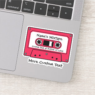 Sticker Bande audio cassette rouge
