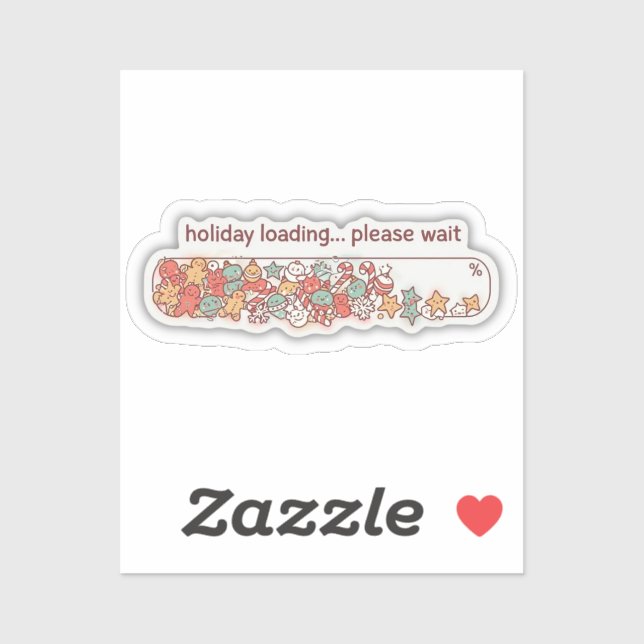 Sticker Bande de progression de chargement des vacances Mi (Feuille)