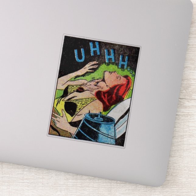 Sticker Bande dessinée d'horreur d'âge d'or | bande dessin (Détail)