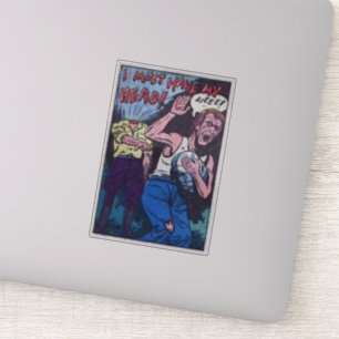 Sticker Bande dessinée d'horreur d'âge d'or bandes dessi