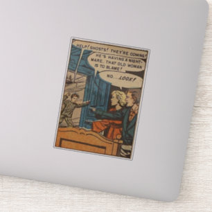 Sticker Bande dessinée d'horreur d'âge d'or BD Vintage 1