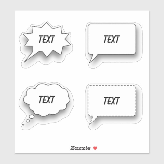 Sticker Bande dessinée mot cloud mot bulle pop art (Feuille)
