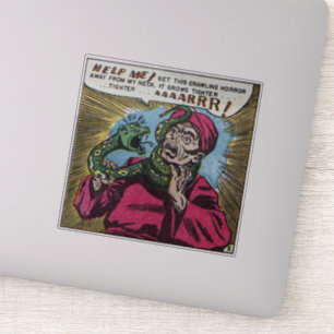Sticker Bande dessinée vintage d'horreur   les années 70 b