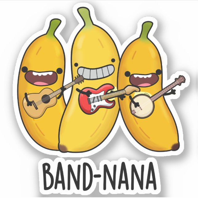Sticker Bande-nana Funny Fruit Banana Pun (Devant)