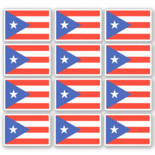 Sticker Banderas Boricua Drapeau Portoricain 6 x 6 pouces