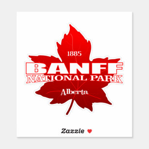 Sticker Banff NP (feuille d'érable)