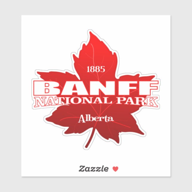Sticker Banff NP (feuille d'érable) (Feuille)