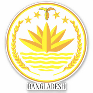 Sticker Bangladesh Emblem national Patriotique