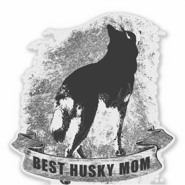 Sticker Bannière MEILLEUR HUSKY MOM (Devant)