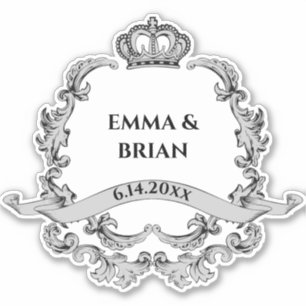 Sticker Bannière vintage Couvercle de couronne