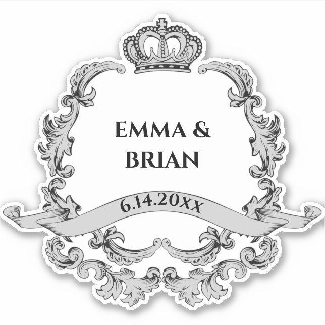 Sticker Bannière vintage Couvercle de couronne (Devant)