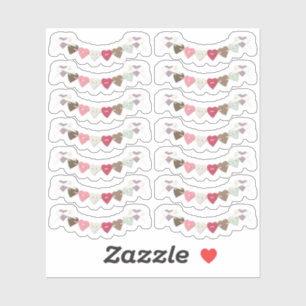 Sticker Bannières de roussaillage Country Heart Bunting