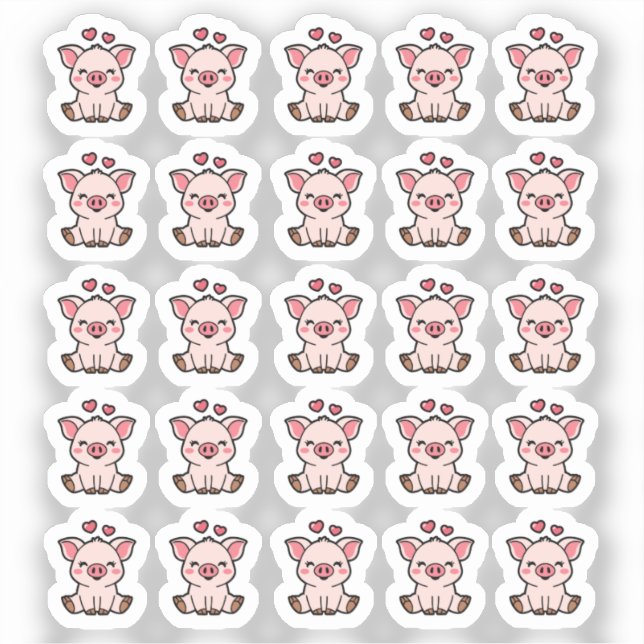 Sticker Banque 30 Cute Piggy (Recto)