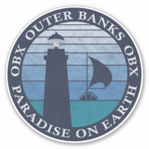 Sticker Banques extérieures OBX Blue Sky Navy Pearl Blanc