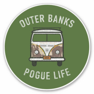 Sticker Banques extérieures Van Pogue Life OBX Vintage (Fo