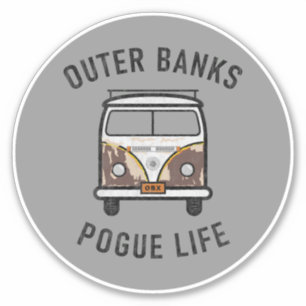 Sticker Banques extérieures Van Pogue Life OBX Vintage (g