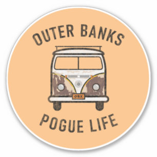 Sticker Banques extérieures Van Pogue Life OBX Vintage (Pê