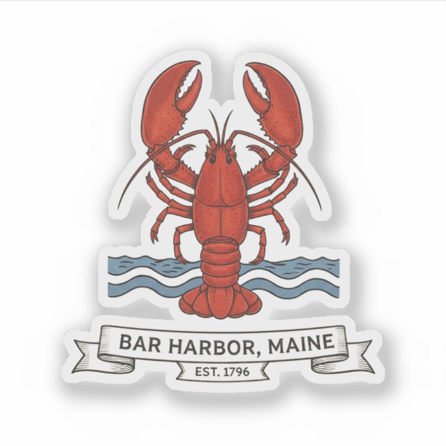 Sticker Bar Harbor, Maine (Devant)