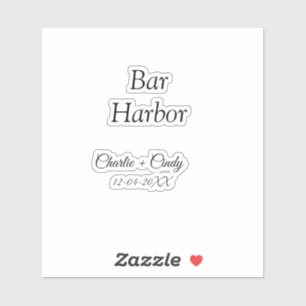 Sticker Bar Harbour bachelorée fête d'honneur mariage a