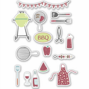 Sticker Barbecue barbecue Cuisson