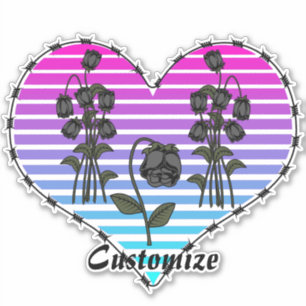 Sticker Barbed Wire Heart