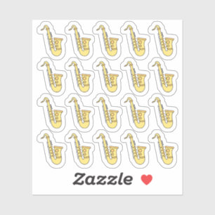 Sticker Baritone Saxaphone Jazz Musicien Bujo Planner