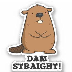 Sticker Barrage droit Sassy Beaver Pun