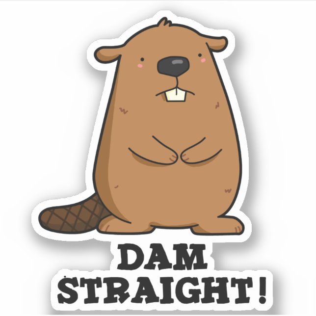 Sticker Barrage droit Sassy Beaver Pun (Devant)