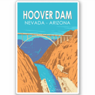 Sticker Barrage Hoover Arizona Nevada Illustration Art de 