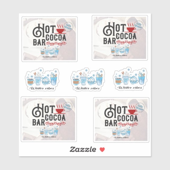 Sticker Barre de cacao chaud (Feuille)