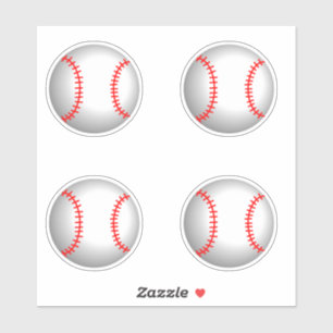 Sticker Base-ball avec piquer rouge