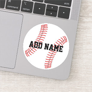 Sticker Baseball avec nom personnalisé vert
