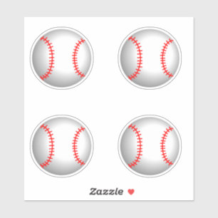 Sticker Baseball avec Red Stitching