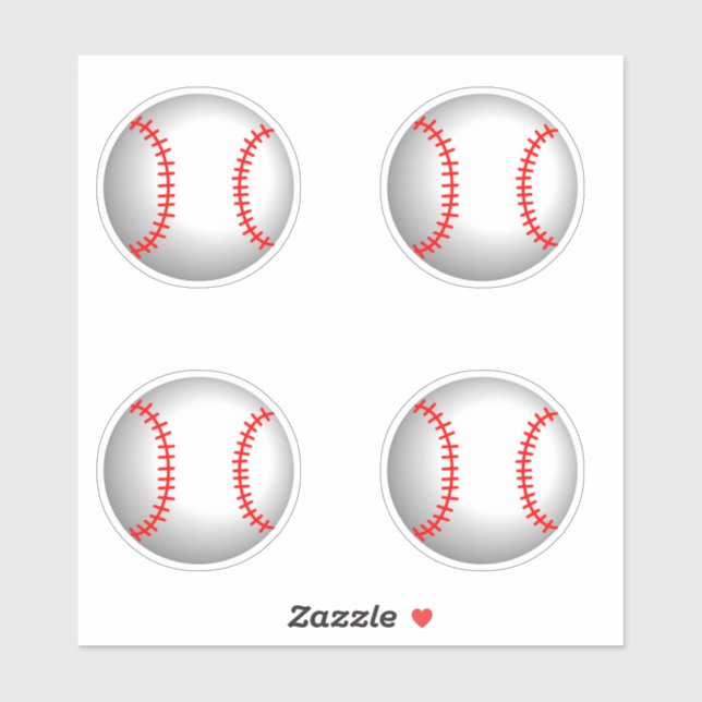 Sticker Baseball avec Red Stitching (Feuille)