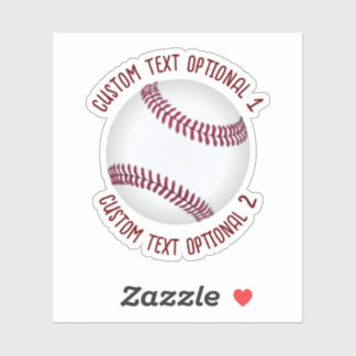 Sticker Baseball avec texte