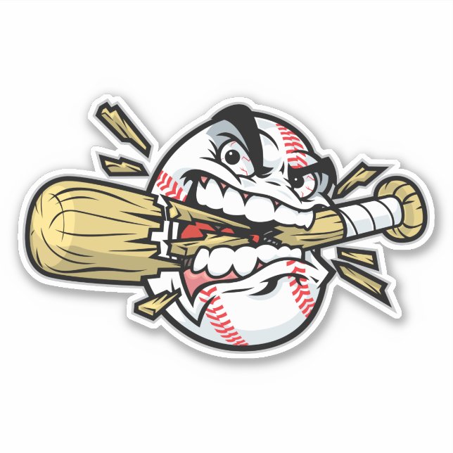 Sticker Baseball en colère (Devant)