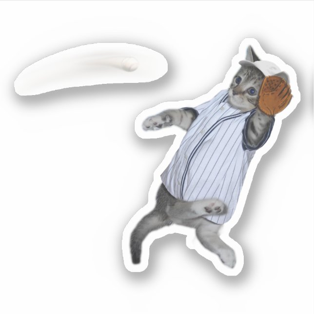 Sticker Baseball Kitten Wildcats  (Devant)