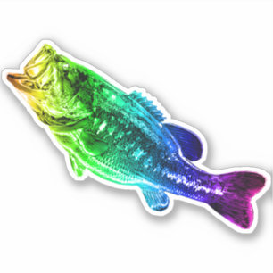 Sticker BASES LARGEMOUTH Arc-en-ciel