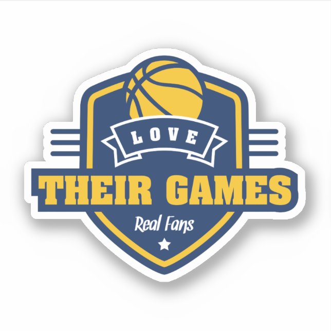 Sticker Basketball J'Aime Leur Jeu Avec Beaucoup De Couleu (Devant)