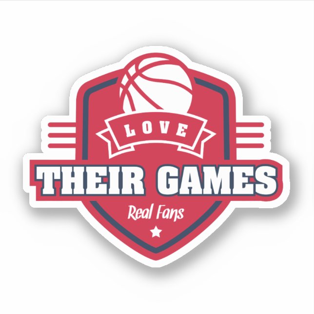 Sticker Basketball J'Aime Leur Jeu Avec Beaucoup De Couleu (Devant)