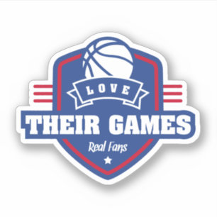 Sticker Basketball J'Aime Leur Jeu Avec Beaucoup De Couleu