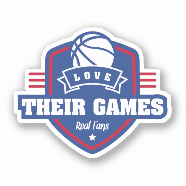 Sticker Basketball J'Aime Leur Jeu Avec Beaucoup De Couleu (Devant)