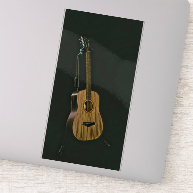 Sticker Basse guitariste cadeau (Détail)