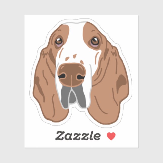 Sticker Basset Hound Dog Mom Mug (Feuille)