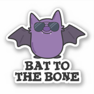 Sticker Bat À L'Os Drôle Animal Pun