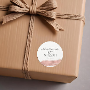 Sticker Bat mitzvah rose Gold