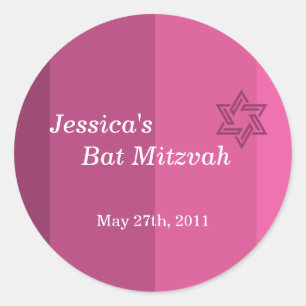 Sticker Bat mitzvah Rose tonique
