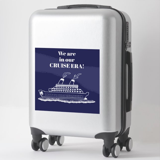 Sticker Bateau de Croisière Drôle (Sur valise)