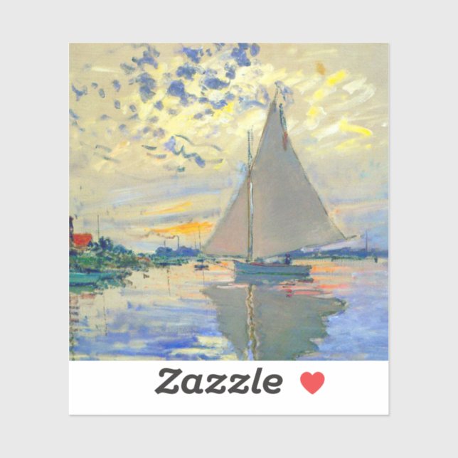 Sticker Bateau Monet au Petit-Gennevilliers (Feuille)